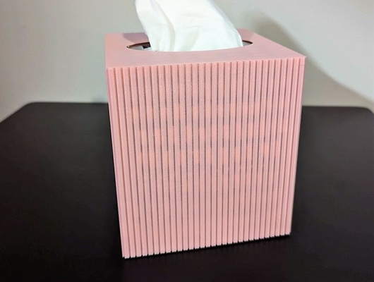 thin stripe vase mode tissue box by ken mills household decor tissuebox vasemode 3d print model - Mito3D