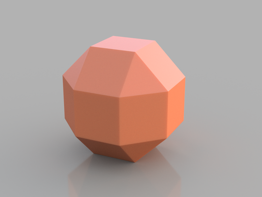 poly spheres rhombicuboctahedron remixed by adam l art models lowpoly sphere polyhedron polyhedra approximation 3d print model - Mito3D