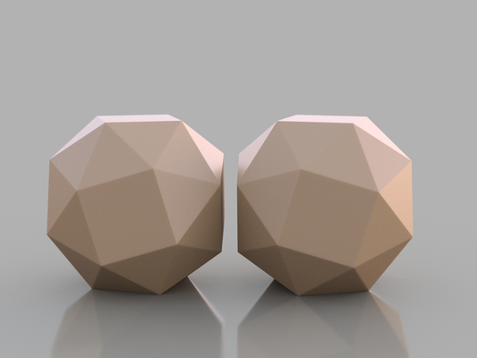 poly spheres snub cubes left remixed by adam l art models lowpoly math sphere polyhedron polyhedra archemedes chiral snubcubes snubcube 3d print model - Mito3D