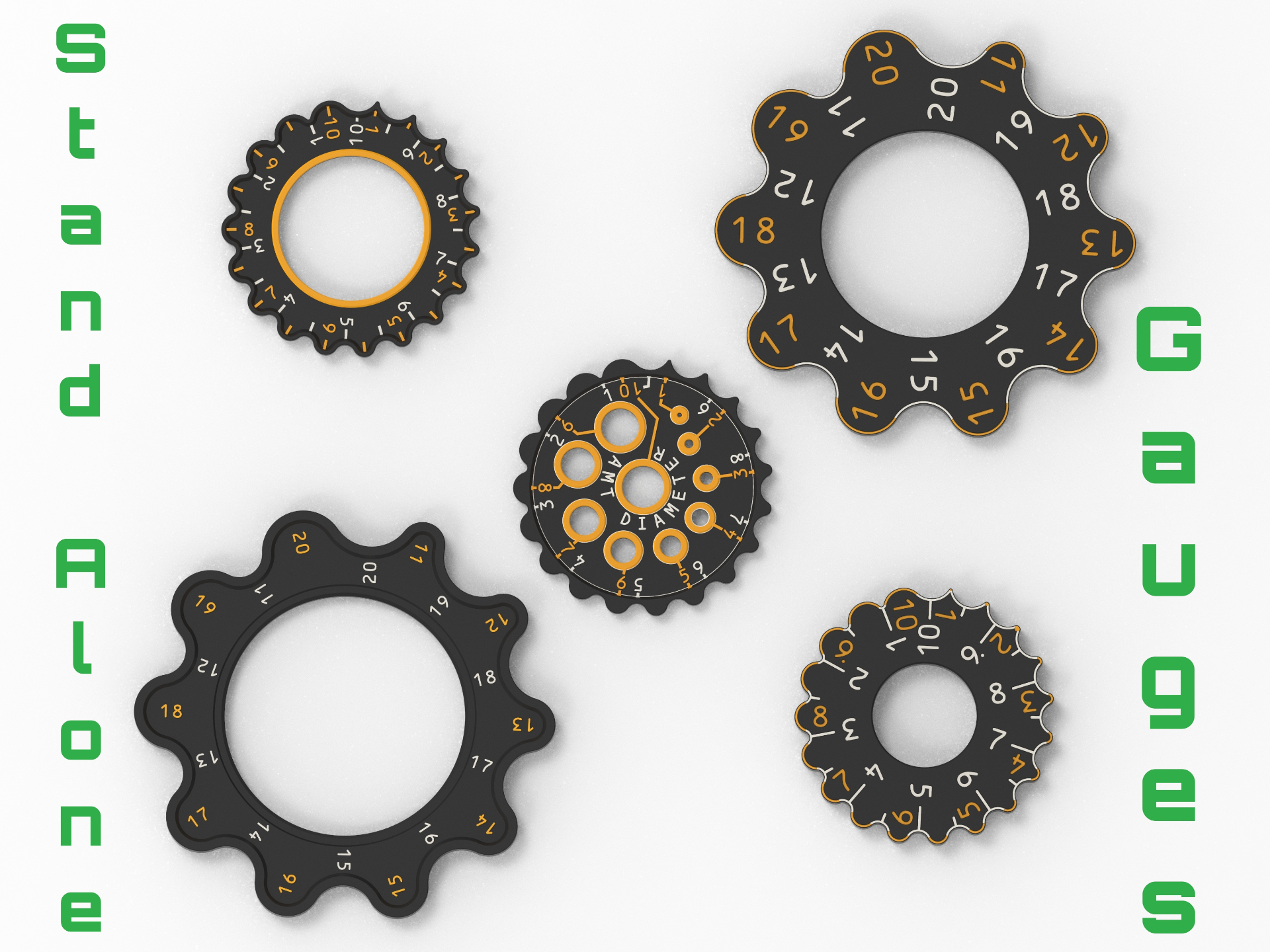 fillet diameter radius gauge - stand variants by amt mw tools measure filletgauge radiusgauge measurementtool measurementdevice 3D print model - Mito3D