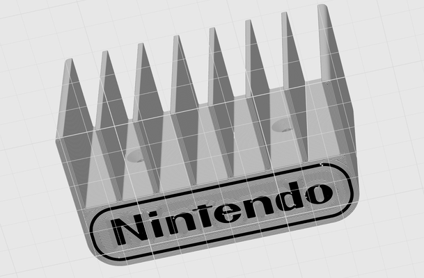 nintendo gameholder cartridge by ledlfurtner toys & games game wall wallmount 3d print model - Mito3D