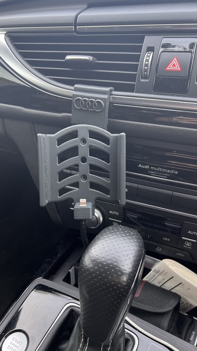 audi a6 c7 car phone holder iphone 13 pro max remixed by thecableguy96 hobby & diy vehicles 3d print model - Mito3D
