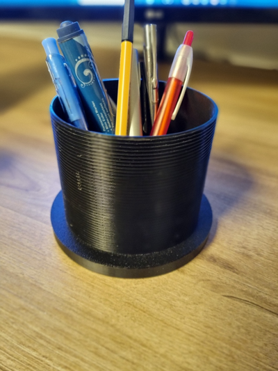 threaded pencil holder by patrik0504 household office pencilholder screw threads 3d print model - Mito3D