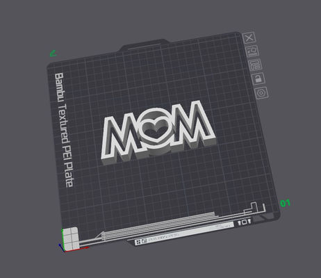 mom 3d stand logo by sturmabzeichen art signs & logos mum love family cute 3d print model - Mito3D