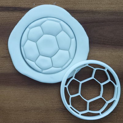 soccer ball cookie cutter by theodor household decor cookiecutter cutters christmas football 3d print model - Mito3D