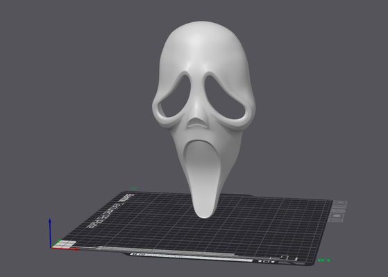 grito mascarar by distintivo assalto adereços cosplays máscaras capacetes rosto fantasma horror filme 3d print model - Mito3D