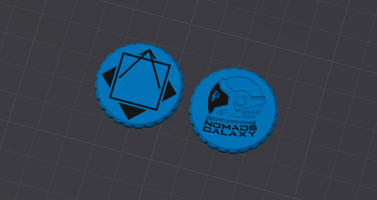 positron 3d nomadsgalaxy maker coin by thenomad hobby & diy makercoin nomads galaxy 3d print model - Mito3D