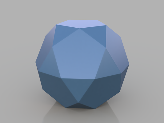 poli sfere icosidodecaedro remixato by adamo l arte modelli lowpoly geometria matematica sfera poliedro poliedri 3d print model - Mito3D