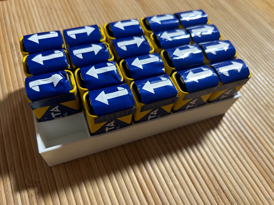batterie 9v veranstalter by atomicimota werkzeuge 9vbattery organisieren box 3d print model - Mito3D