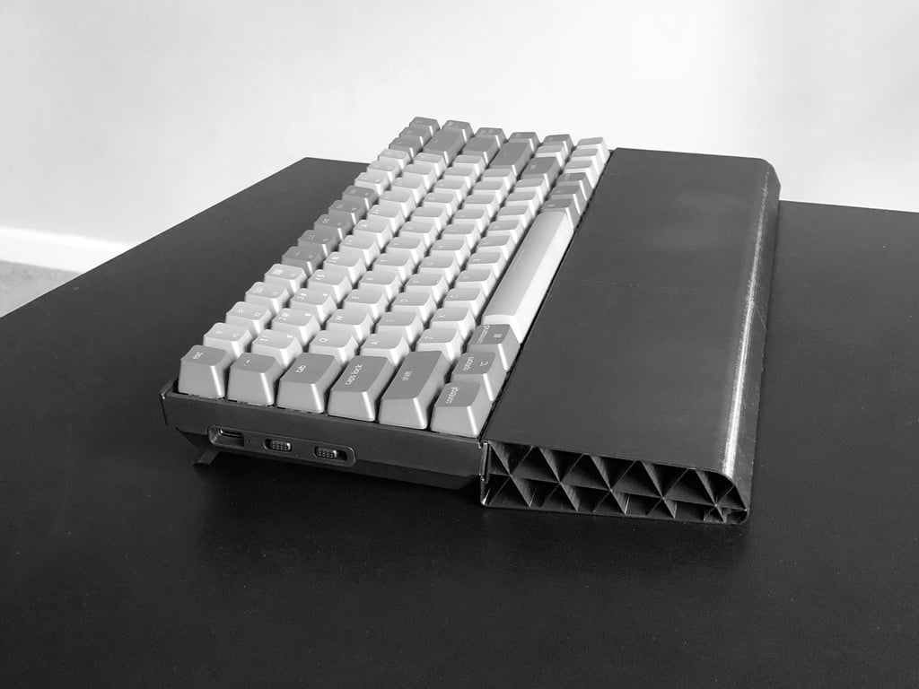 integrated palm rest keychron k2 keyboard by stevegong tools gadgets keychronk2 palmrest 3D print model - Mito3D