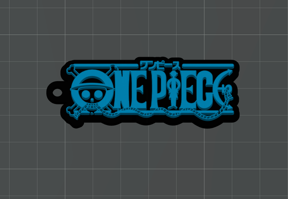 one piece keychain - color swap no ams needed by lilac rage art signs & logos onepiece anime logo key chain keyring ring netflix shonen manga luffy monkey d monkeydluffy 3d print model - Mito3D