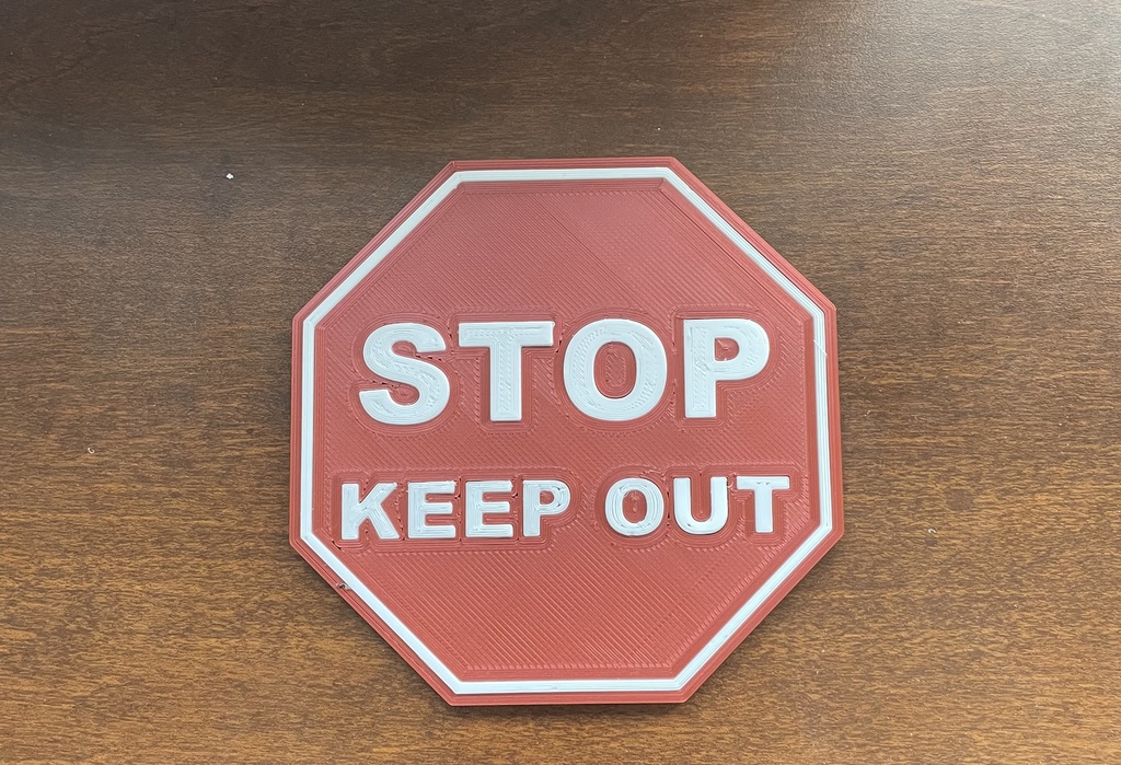 stop out multi by slowpoke's workshop art 2d thingiverse private 3D print model - Mito3D