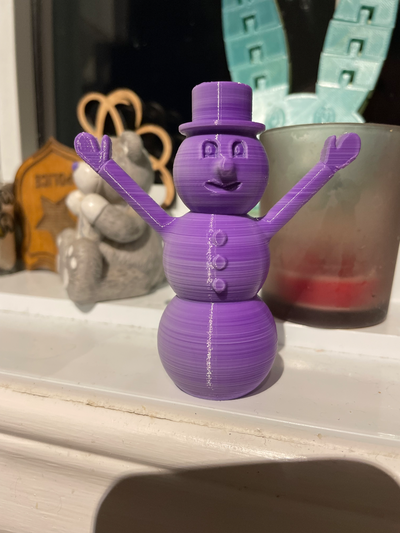 snow man by slowpoke's workshop toys & games characters thingiverse 3d print model - Mito3D