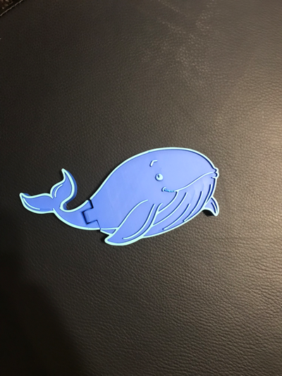whale by slowpoke's workshop art 2d ocean big cool fish thingiverse 3d print model - Mito3D
