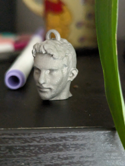 cabeza escanear llavero by 3dylan arte modelos llave cadena humano 3d print model - Mito3D