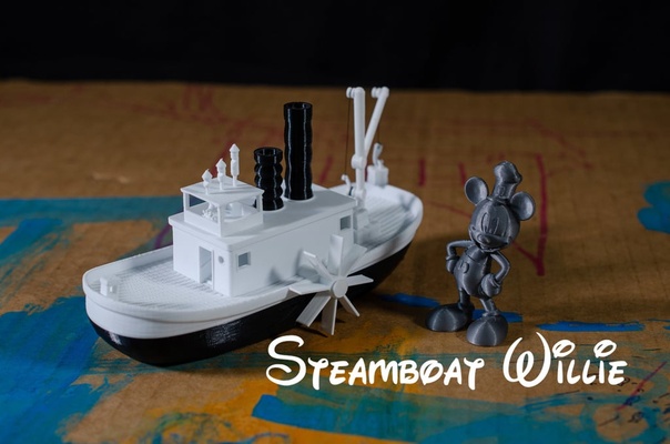 bateau vapeur willi by vandragon jouets jeux baignoire enfants disney flotte gamins mickey souris micky navire nager jouet 3d print model - Mito3D