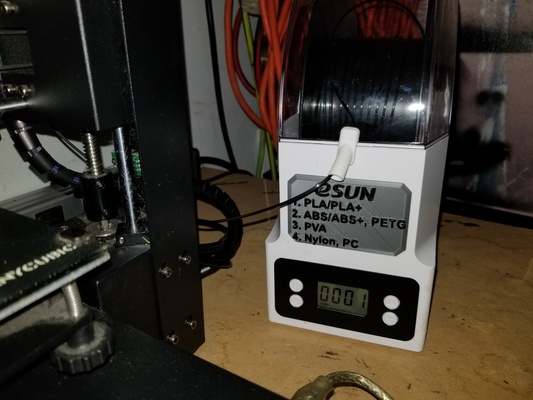 esun filament dryer plaque by tyler3d 3d printer accessories box sign drybox label instructions 3d print model - Mito3D