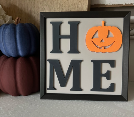 fall home sign by aesth3tix household decor pumpkin farmhouse cozy halloween frame picture desk plaque 3d print model - Mito3D
