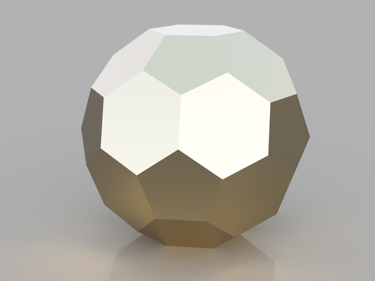 poli küreler kesilmiş icosahedron yeniden karıştırılmış by adam l sanat modeller düşük geometri matematik küre çokyüzlü kesik ikosahedron 3d print model - Mito3D