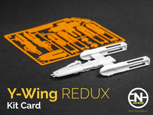 y-wing kit card redux by nakozen toys & games toy puzzle starwars assembly xwing gift fun rebels starfighter returnofthejedi rebelalliance assemblyrequired ywing bwing anewhope empirestrikesback 3d print model - Mito3D