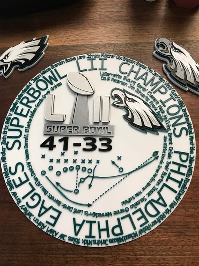 filadelfia aquile superbowl 52 placca by zavoid arte modelli nfl flyeaglesfly 3d print model - Mito3D