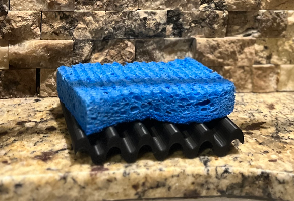sponge holder wavey shared by greg sanford household house models kitchen 3d print model - Mito3D