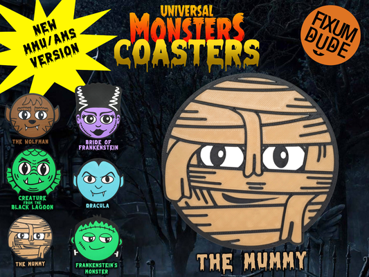 universal monsters coasters mmu ams - mummy by fixumdude household decor coaster coasterdrink party halloween decoration spooky cute themummy pyramid 3d print model - Mito3D