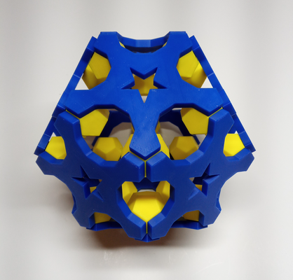 stem brick sculpture dodecahedron by structuralgeometry art sculptures math polyhedron 3d print model - Mito3D
