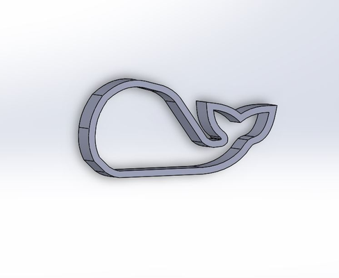 whale cookie cutter by tim135 art signs & logos cute fish amphibian 3d print model - Mito3D