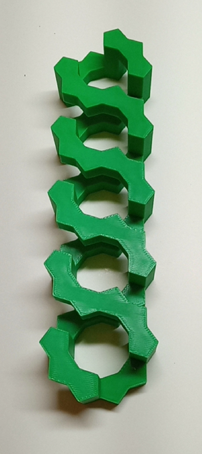pentaciclico treccia 3 by geometria strutturale formazione scolastica matematica modello stelo 3d print model - Mito3D