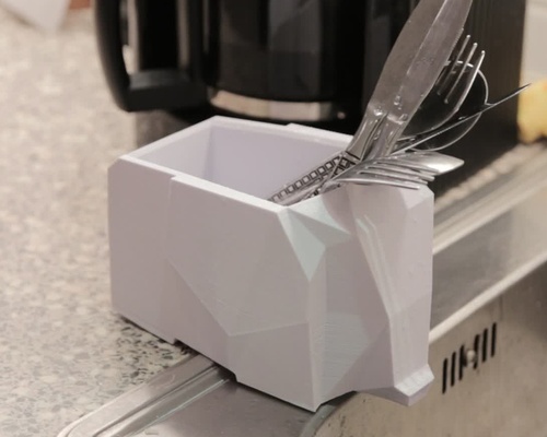 tabak raf kurutma fil makinesi by 3d yazdır teknoloji tasarım ev halkı modeller mutfak su kuru çatal bıçak takımı şeytani verimli sürükleyici 3d print model - Mito3D