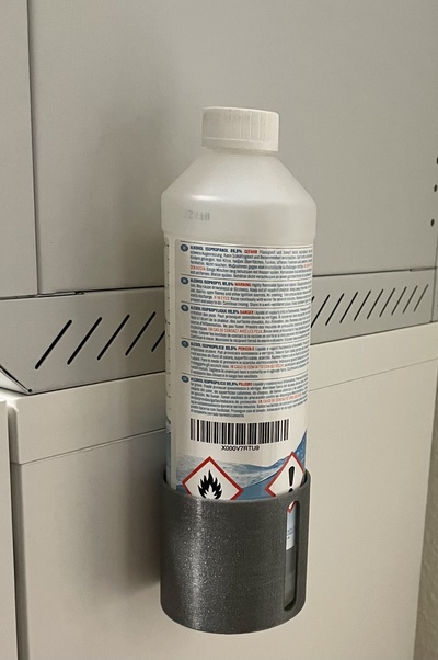 isopropanol garrafa suporte by espirrar 3d impressora acessórios easytoprint porta iso álcool isopropílico 3d print model - Mito3D