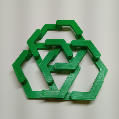 tricyclic link 3 by structuralgeometry education mathematics math models stem geometry 3d print model - Mito3D