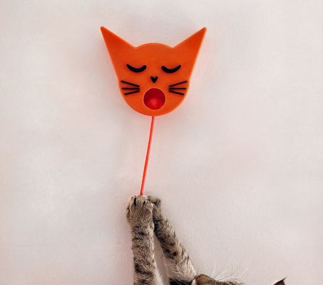 sonolento gatinho totalmente imprimível by moneybunny88 casa animais estimação animal gato pêndulo balanço cattoy 3d print model - Mito3D