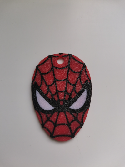 spiderman multicolor keychain by bt3d printing art signs & logos marvel 3d print model - Mito3D