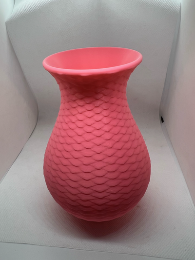 dragon scale vase by forever sns household decor dragonscale textured 3d print model - Mito3D