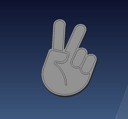 mercedes logo peace hand by nicodalcer17 3d printer accessories 3d print model - Mito3D