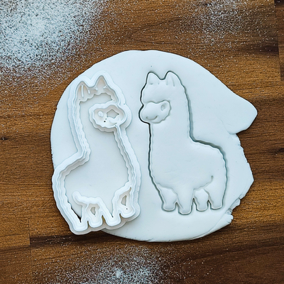 alpaca cookie cutter by theodor household decor llama cookiecutter cutters christmas 3d print model - Mito3D
