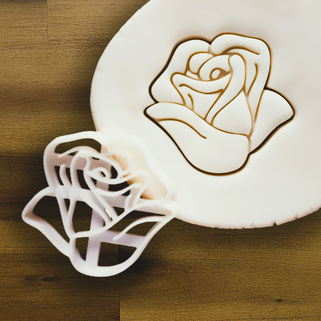 rose cookie cutter by theodor household decor romantic cookiecutter baking kitchen christmas 3D print model - Mito3D