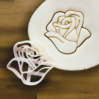 rose plätzchen cutter by theodor haushalt dekor romantisch ausstechform backen küche weihnachten 3d print model - Mito3D