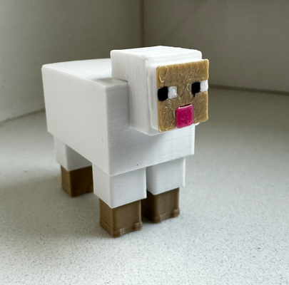 multicolor minecraft sheep by nils n3dp household decor 3d print model - Mito3D