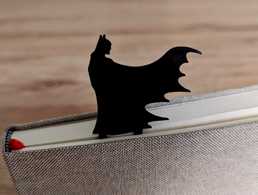 batman bookmark remix remixed by timbey toys & games characters gotham books dark knight 3d print model - Mito3D