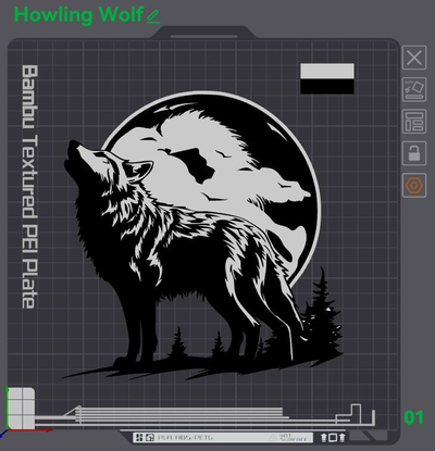 uivando lobo by wizard7741 arte 2d bruxas 3d print model - Mito3D