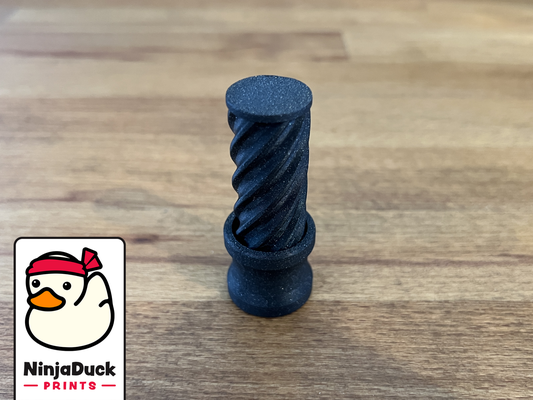 fidget helix screw - print in place by ninjaduck prints toys & games toy nut supportless printinplace quickprint bolt impossible satisfying 3d print model - Mito3D