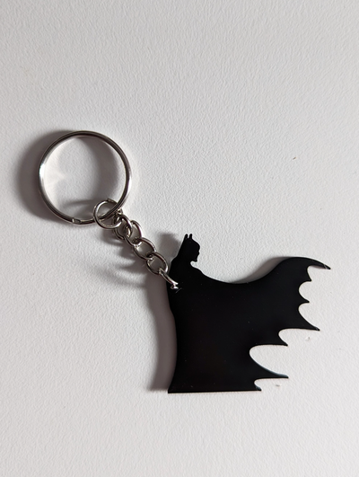 batman keychain remixed by timbey fashion models dark knight remix no supports 3d print model - Mito3D