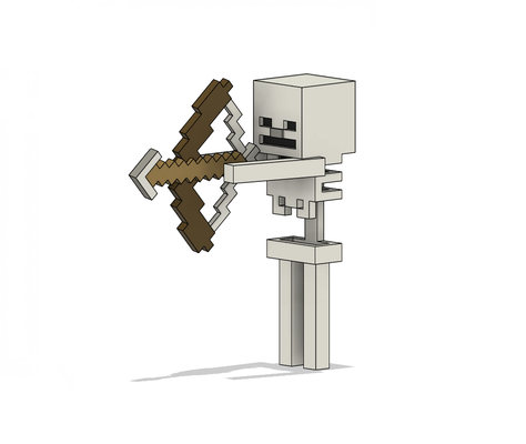 minecraft skeleton by rick219 toys & games characters character mob 3d print model - Mito3D