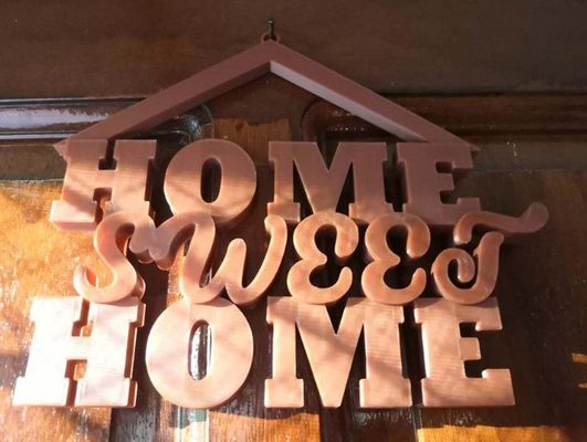 home sweet by razer05 household decor schild homesweethome banner wood diy balkon tr door 3d print model - Mito3D