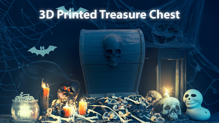 fun skull treasure chest by mpg71 2023 miniatures halloweendecor 3dprintedtoys toyprinting halloweendiy creepycrafts skullchest skullbox spookycrafts halloween2023 3d print model - Mito3D