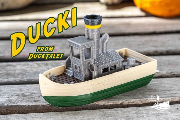 ducki ducktales by vandragon de toys & games bathtub bathtubboat boat boats children float kids playtime ship ships swim toy tug 3d print model - Mito3D