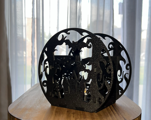 gruslig halloween tee licht halter unterstützung by lindnjoe haushalt dekor halloweendecor halloweendecoration teelicht teelichthalter kerzenhalter 3d print model - Mito3D